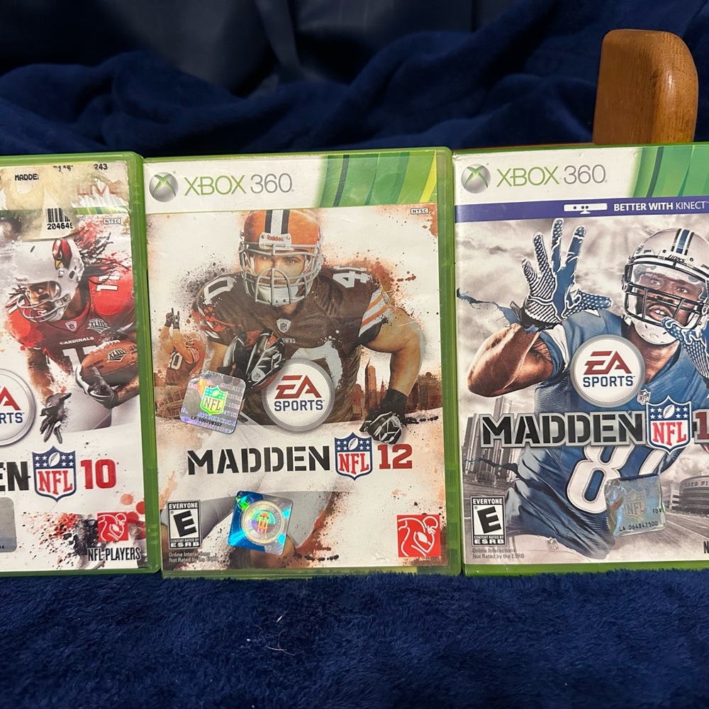 Xbox 360 Games NFL Madden 10, 12, 13